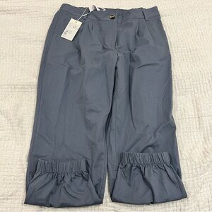 Halara Mid Rise Cotton Jogger Pants Sea Fog Blue Large NWT
